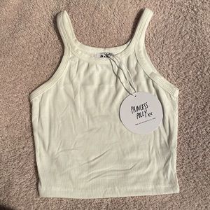 princess polly wild eyes tank top - white